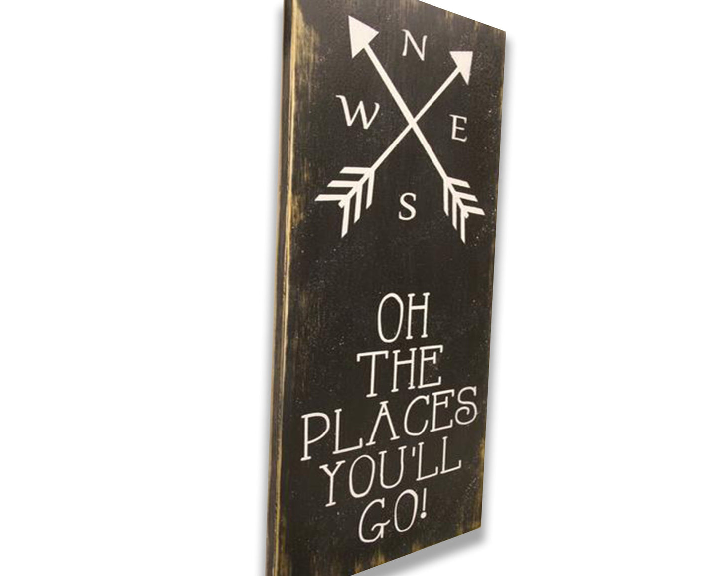 Oh the places you'll go nursery wall decor vertical wood sign