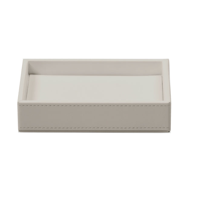 Decor Walther Brownie TAB Small Faux Leather Rectangular Tray, 4.9"