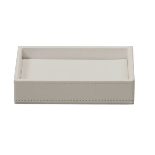 Decor Walther Brownie TAB Small Faux Leather Rectangular Tray, 4.9"