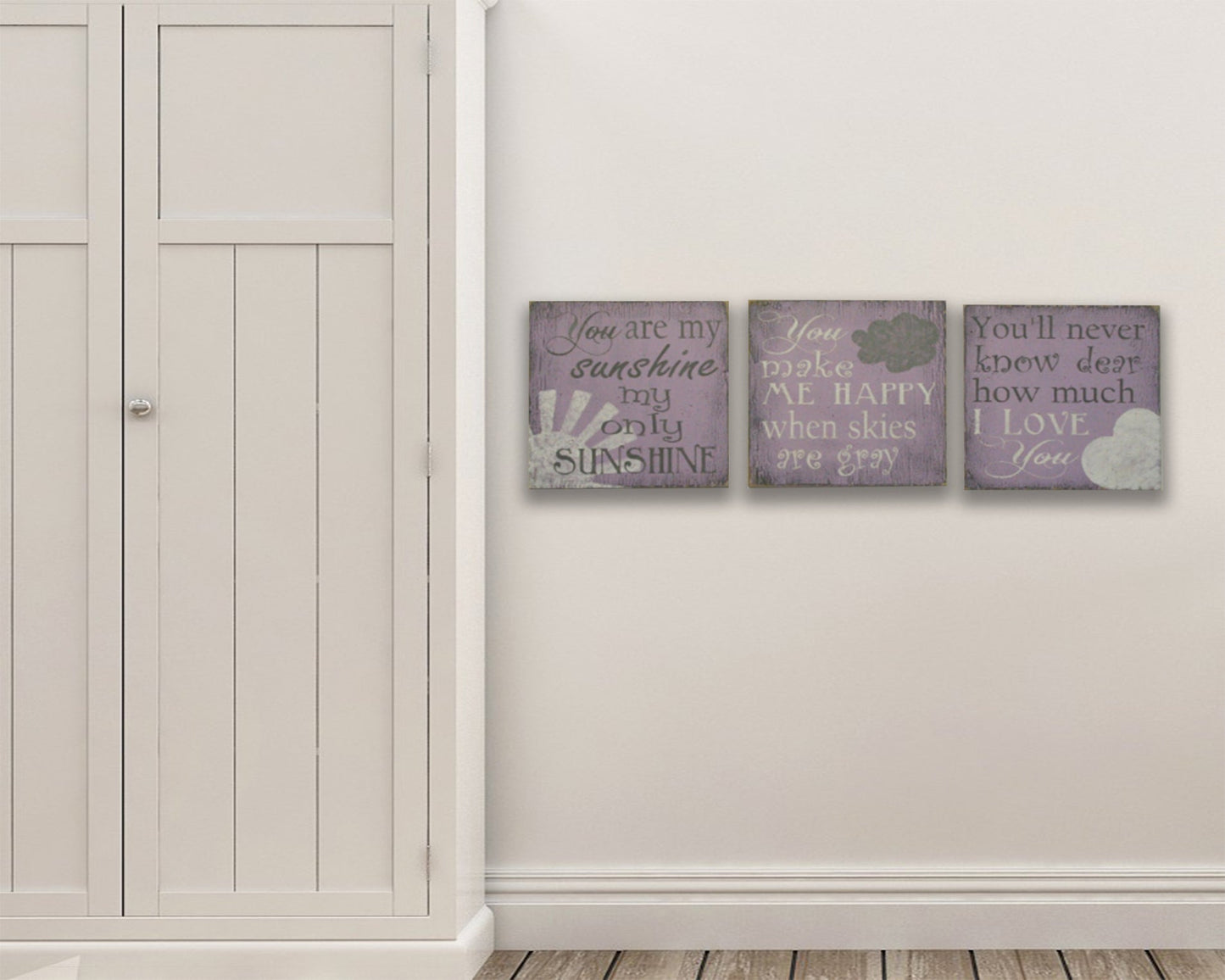 You are my sunshine wall sign nursery decor lavender