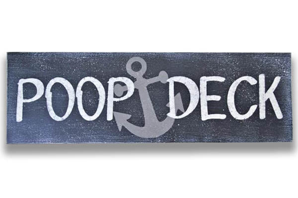 Poop Deck Wood Sign Nautical Nursery Decor