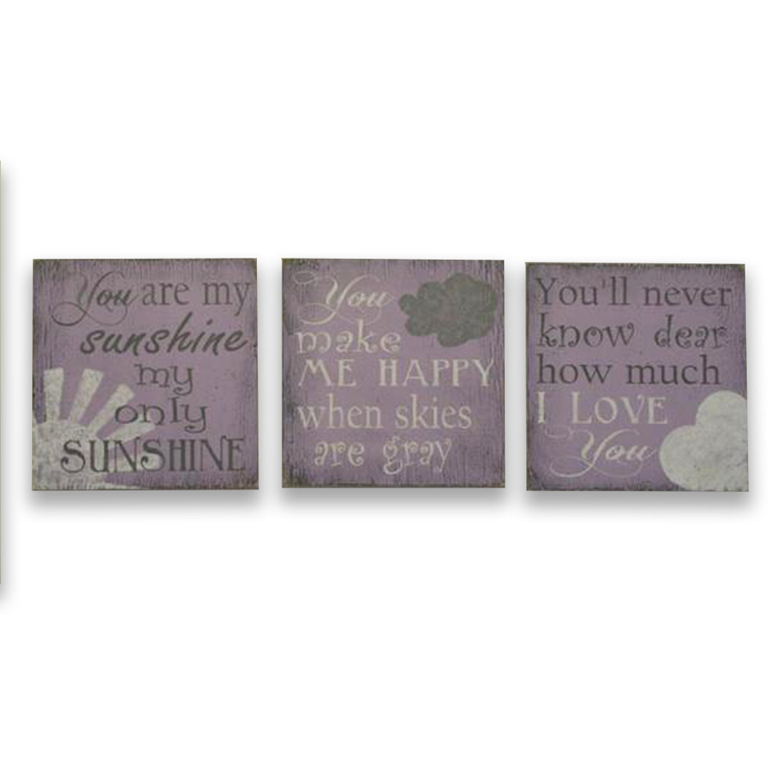 You are my sunshine wall sign nursery decor lavender