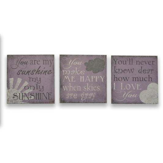 You are my sunshine wall sign nursery decor lavender