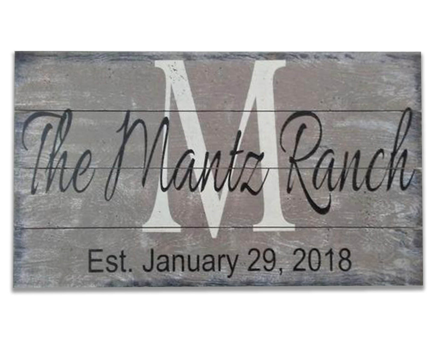 Personalized Family Name Sign for Ranch House