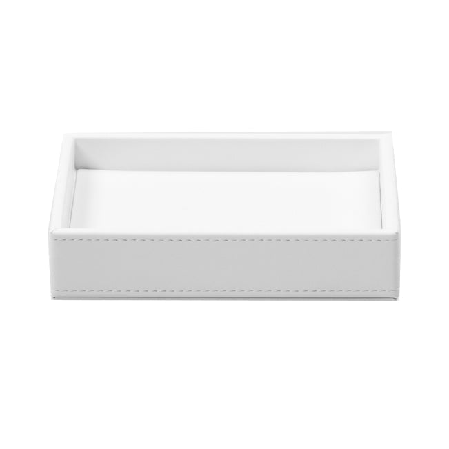 Decor Walther Brownie TAB Small Faux Leather Rectangular Tray, 4.9"