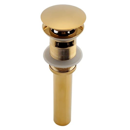 Modern Ti-PVD Gold Pop-Up Bathroom Sink Drain with Overflow