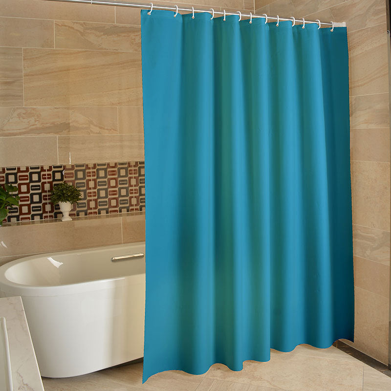 Waterproof Shower Curtain In The Bathroom Of Solid Color Hotel