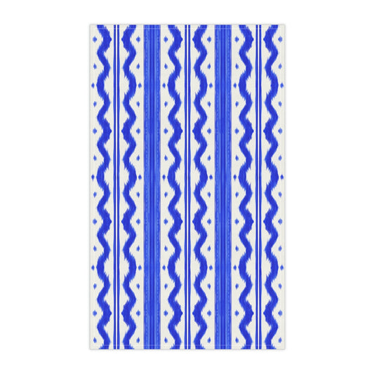Coastal Blue Ikat Kitchen Towel