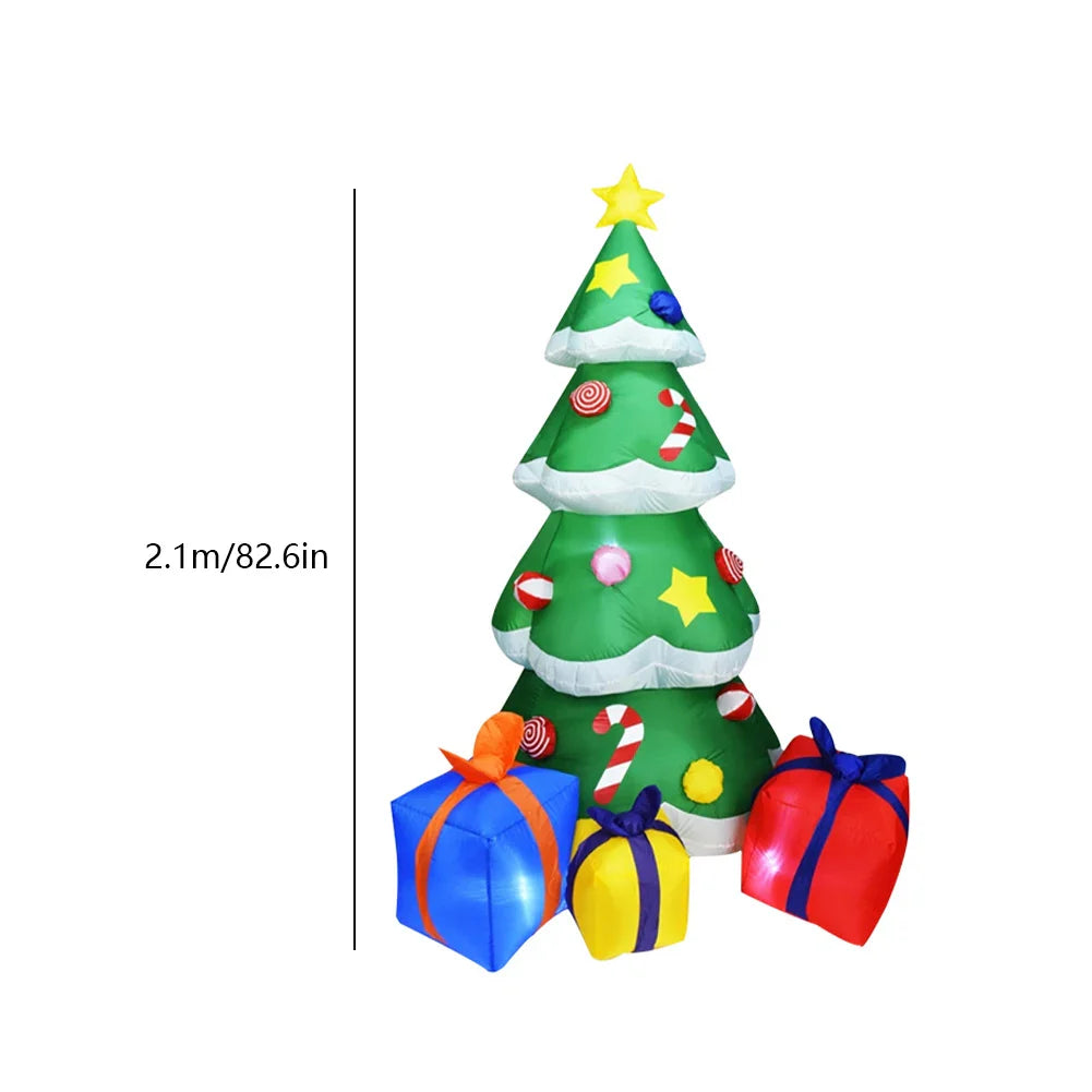 Christmas Inflatable Arch 2.4M  Cartoon Xmas Atmosphere Arch with LED Light with Santa Claus&Snowman for Party Gatherings ShopOnlyDeal
