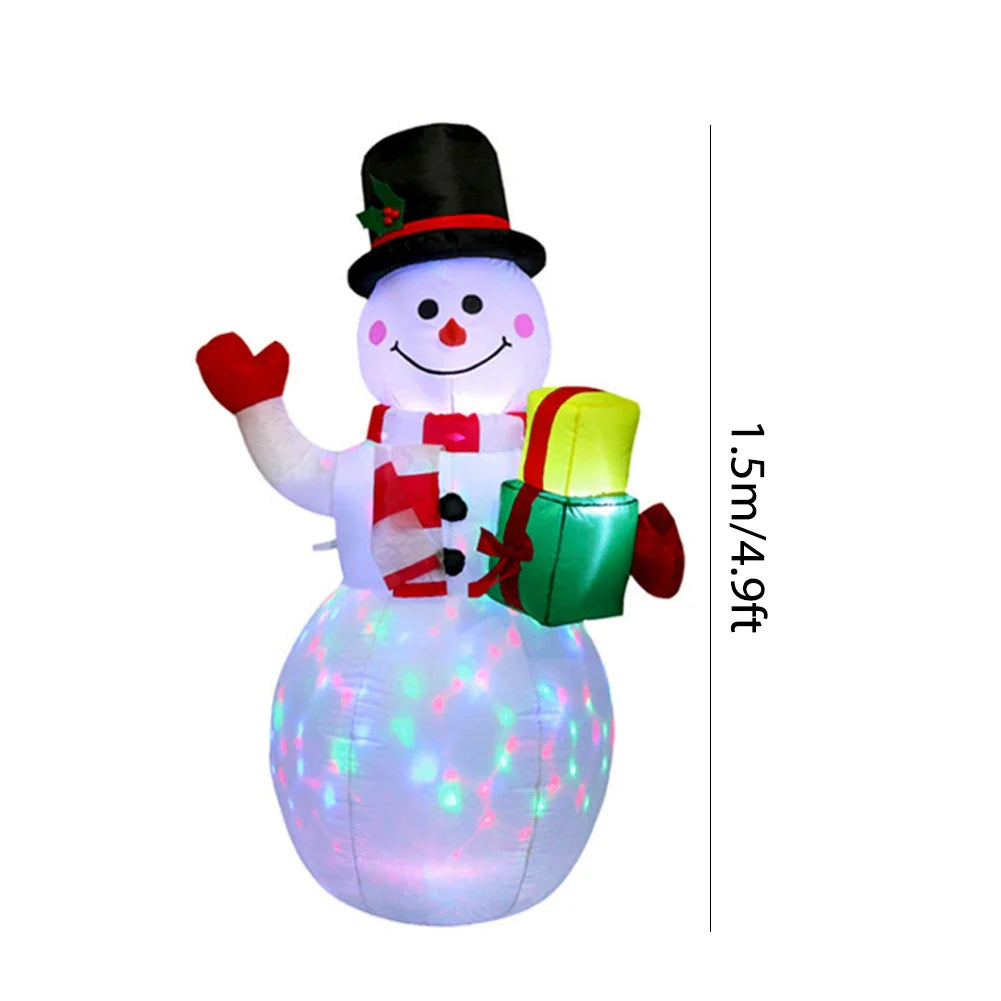 Christmas Inflatable Arch 2.4M  Cartoon Xmas Atmosphere Arch with LED Light with Santa Claus&Snowman for Party Gatherings ShopOnlyDeal
