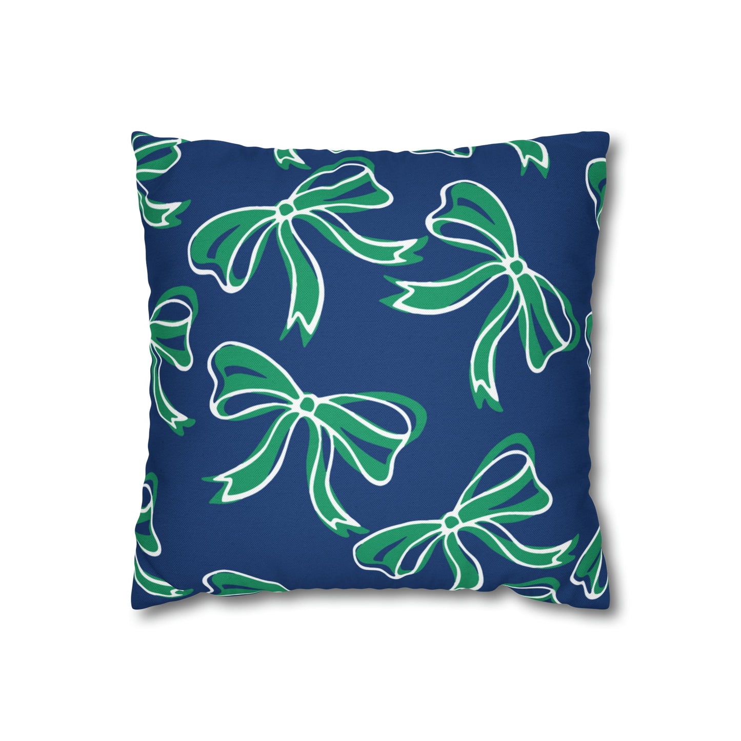 Trendy Bow College Pillow Cover - Dorm Pillow, Graduation Gift, Bed Party Gift, Acceptance Gift, College Gift, Florida Gulf Coast, FGCU