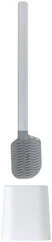 Vigar Eco Toilet Cleaning Set, Flexible Rubber Wand with Holder, Durable Minimalist Design, White