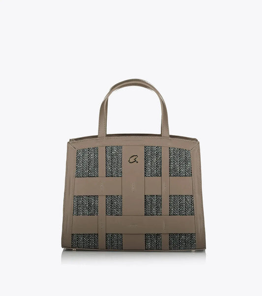 Axel Dione Handbag With Straw Detail