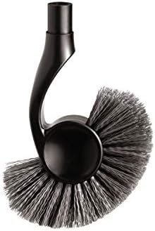 simplehuman BT1095 Replacement Toilet Brush Head, Easy Screw On, Stiff Outer Bristles, Black Plastic
