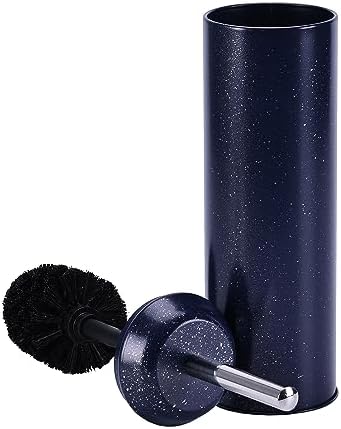 Deep & Sturdy Toilet Bowl Brush with Holder - Durable Scrubbing - Toilet Cleaners - Household Essentials - Silicone Brush - Bathroom Cleaner - Cleaning Supplies - Household Supplies, Matte Navy