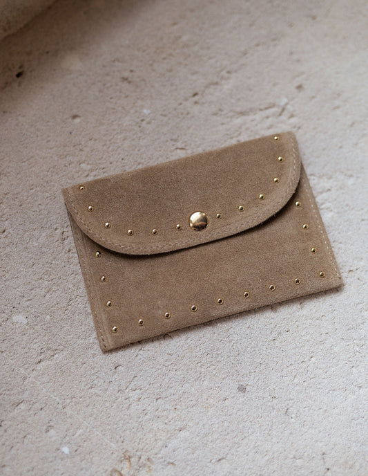 Beige Bil leather pouch - Easy Clothes North America