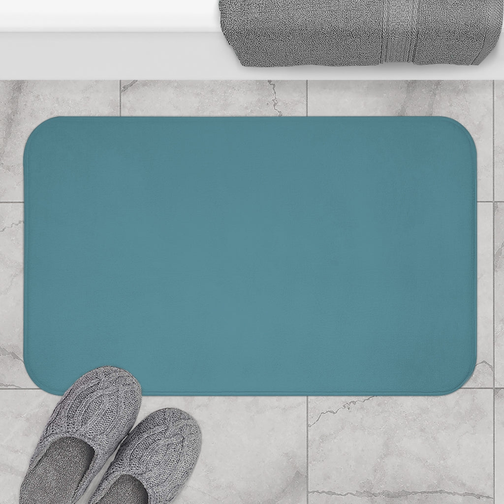 Ultra Soft Luxurious Washable Matching Bath Mat For Turquoise Botanics Shower Curtain