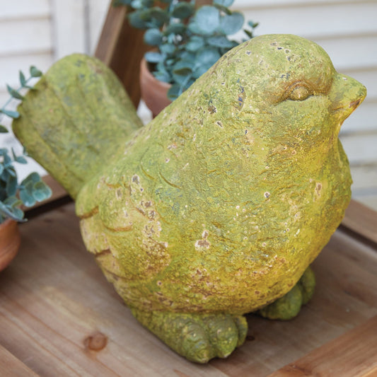 Mossy Sparrow Garden Sculpture