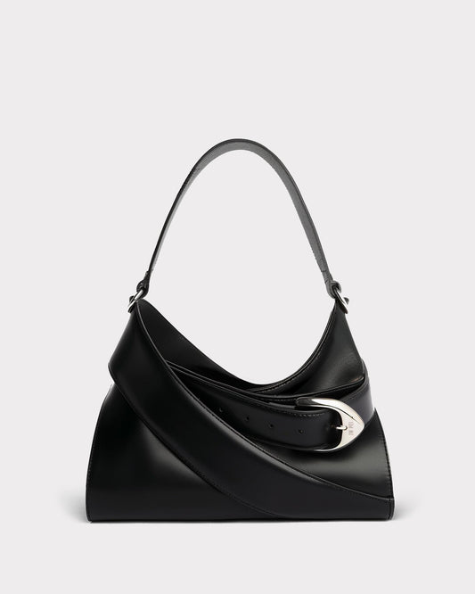 Asymmetric Shoulder Bag- Black