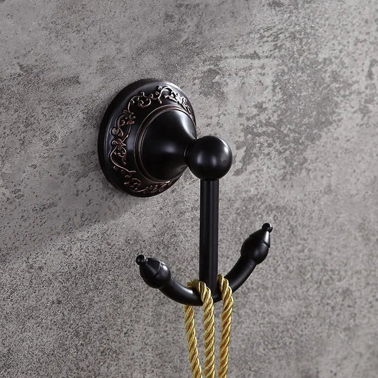 Antique solid Brass Wall-Mounted Double Robe Hook