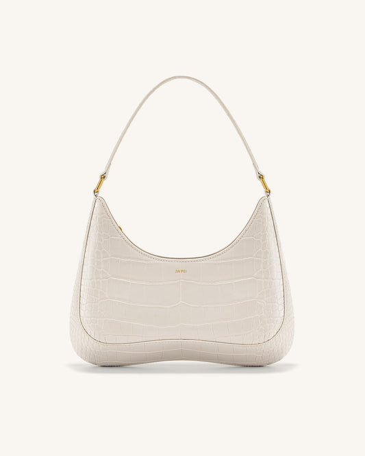 Ruby Shoulder Bag - White Croc