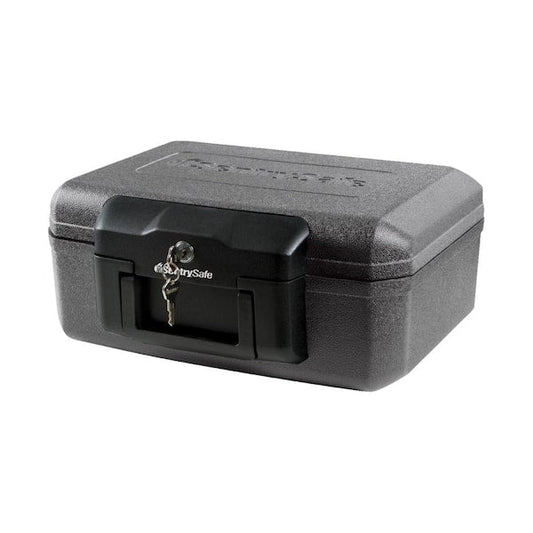 0.18 cu. ft. Fireproof Safe Box with Key Lock and Carrying Handle