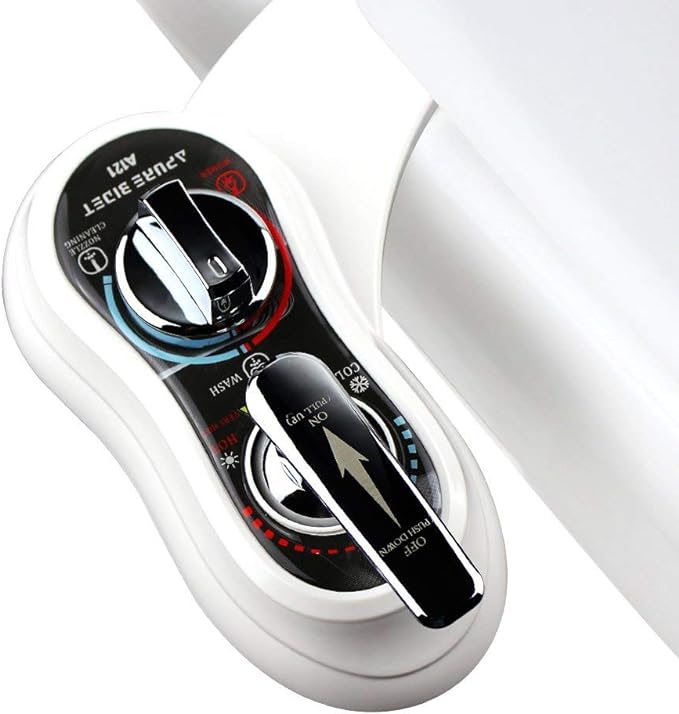 A121 - Hot and Cold Water Bidet Attachment for Toilet - Dual nozzles of wash and women wash- Self-cleaning Toilet Bidets