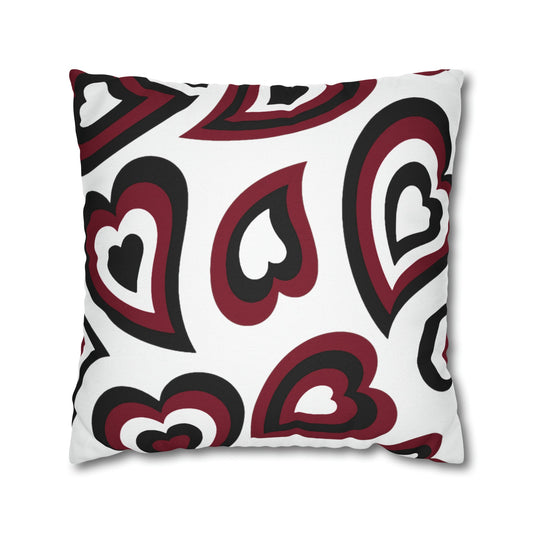 Retro Heart Pillow - Garnet & Black, Heart Pillow, Hearts, Valentine's Day, South Carolina Gamecocks, Bed Party Pillow,Sleepaway Camp Pillow