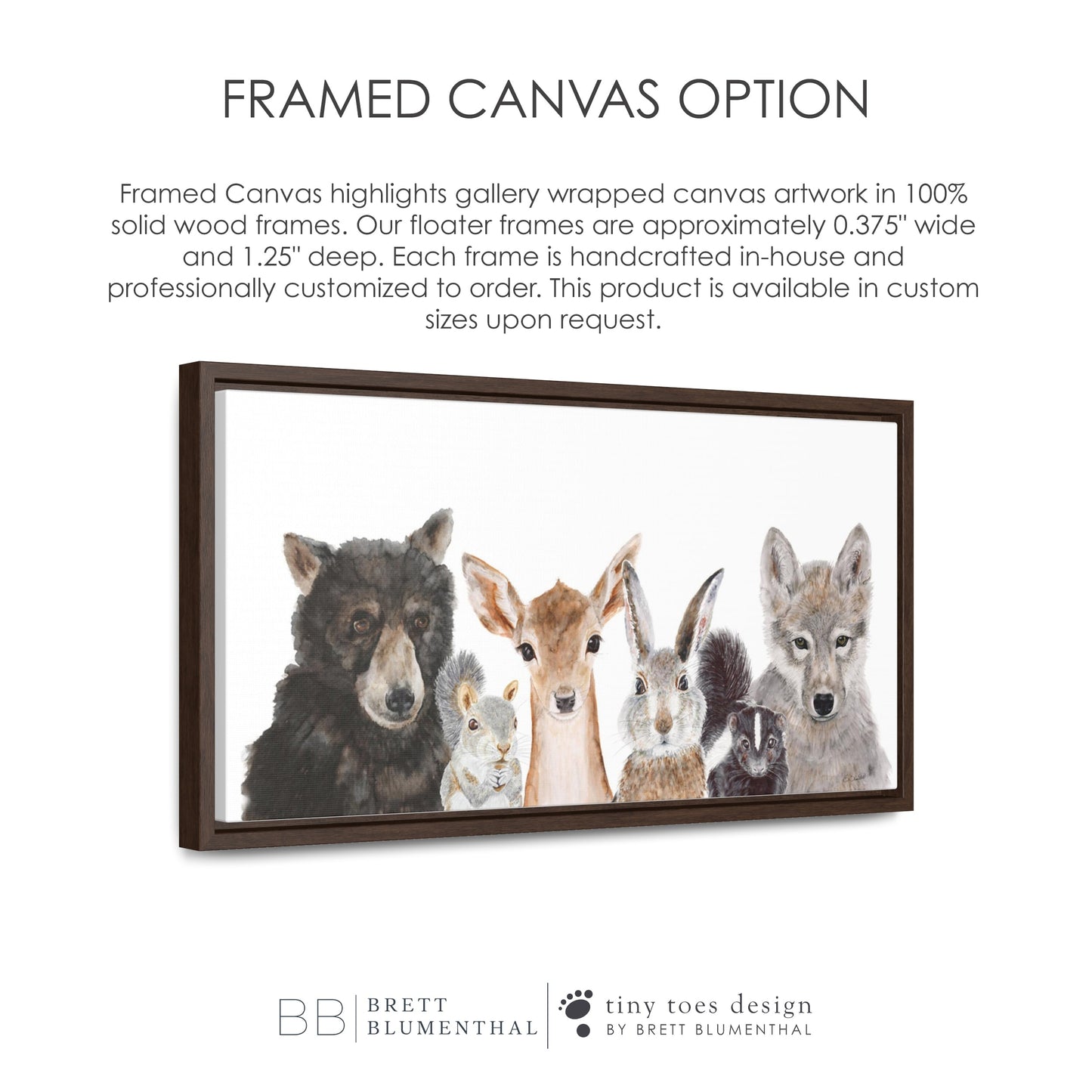 Woodland Animal Nursery Decor - Panoramic Baby Room Print