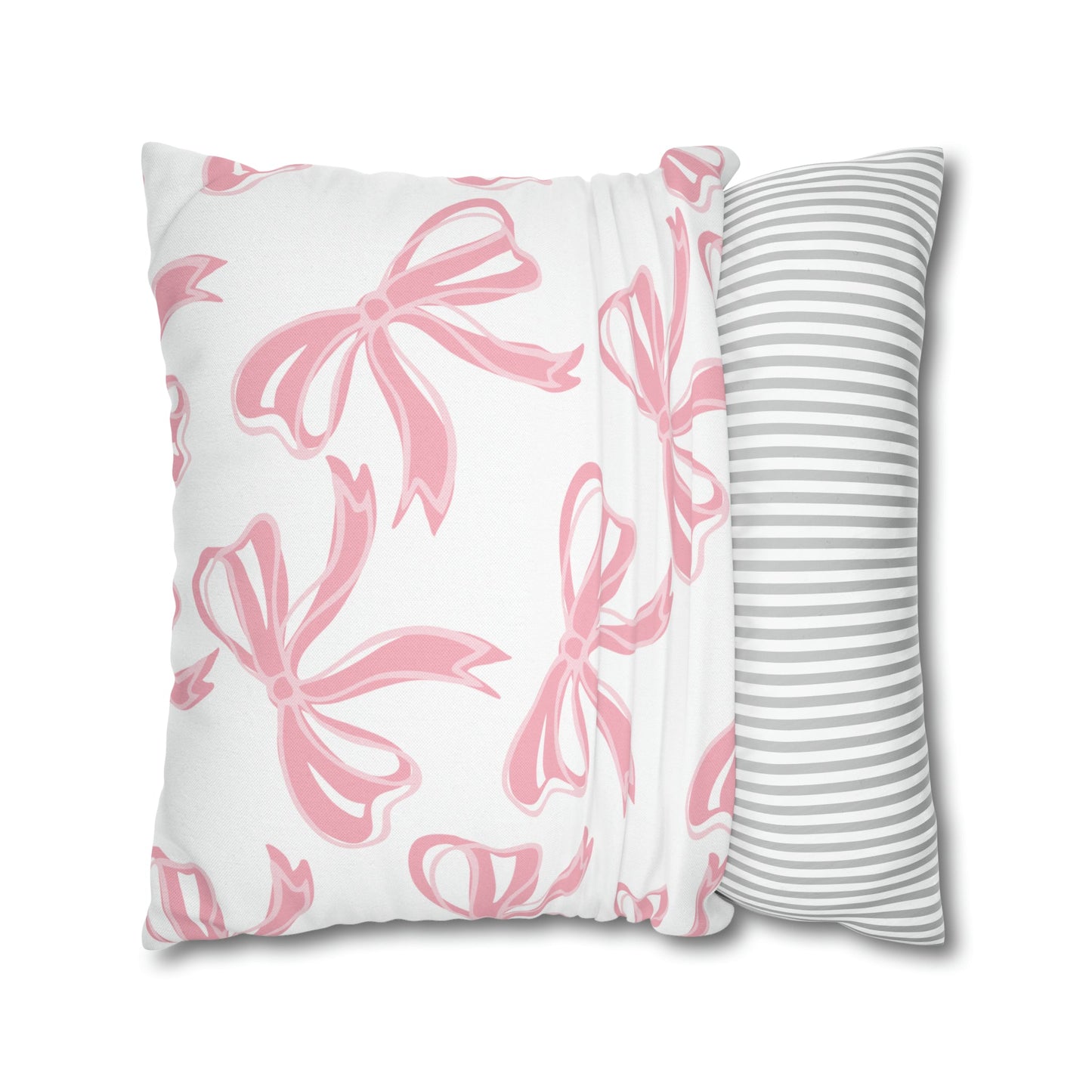 Trendy Pink Bow College Pillow Cover - Dorm Pillow, Graduation Gift, Bed Party Gift, Nursery Decor, College Gift, Pink Pillow, Bow Aesthetic