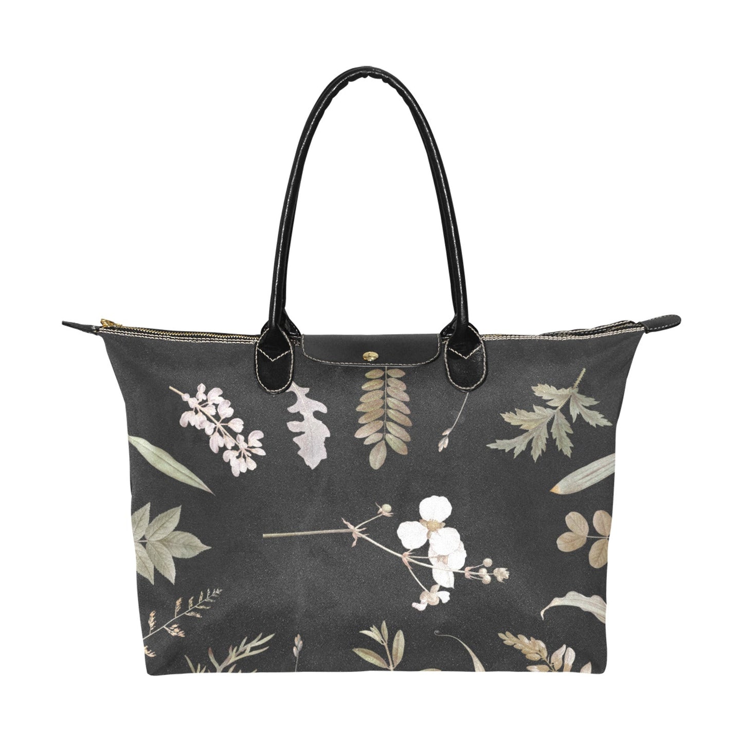 Cottagecore dried flower frame zip tote Women's Classic Handbag