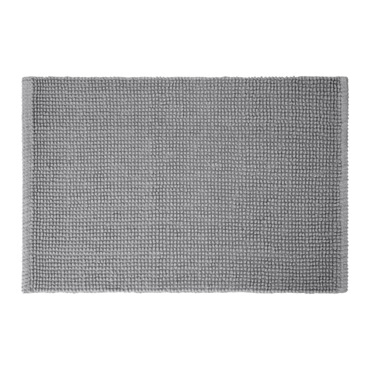20" x 30" Cotton Bath Rug Non Slip Soft And Absorbent, Gray