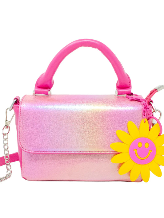 Shiny Baguette Smile Handbag
