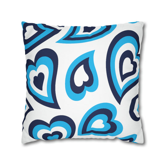 Retro Heart Pillow - Navy & Blue, Heart Pillow, Hearts, Valentine's Day, Villanova, Penn State, Playroom Decor, Bed Party Pillow,Dorm Pillow