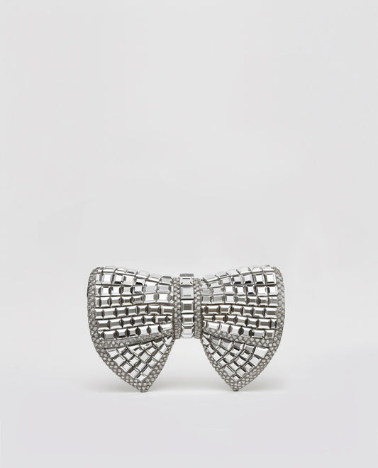 Bow Handbag - Silver