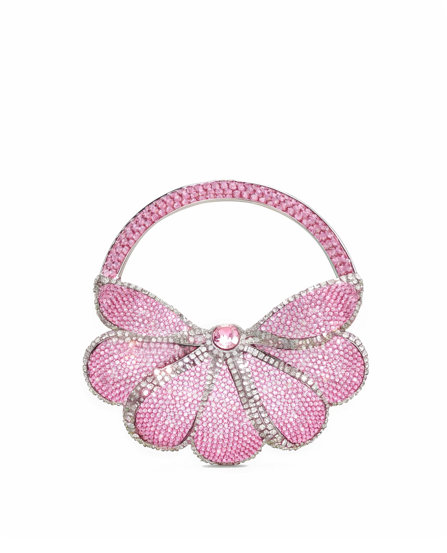 Pink Diamond Flower Tote Bag