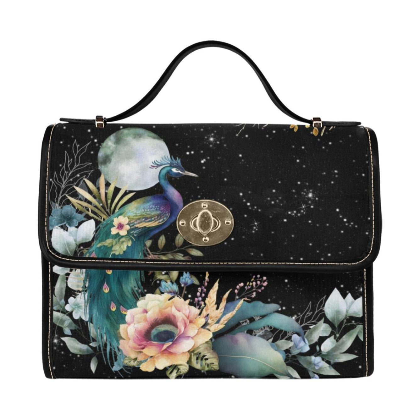 Fantasy Peacock Crossbody Purse Satchel Hand Bag