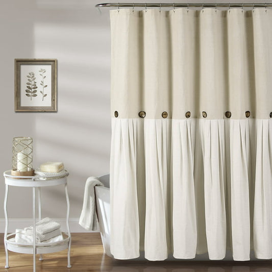 Color Block Shower Curtain in Beige 72x72 Inches
