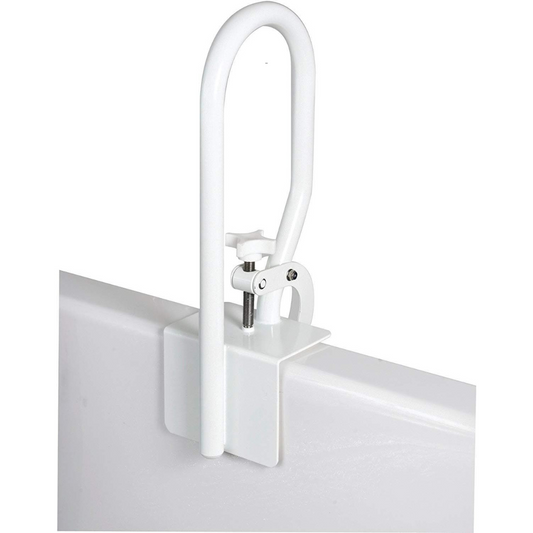 Carex White Clamp-On Bathtub Fall Prevention Safety Rail