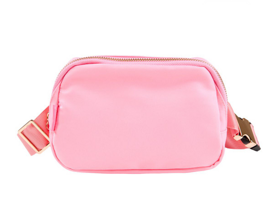 Ballet Pink Solid Belt Bag