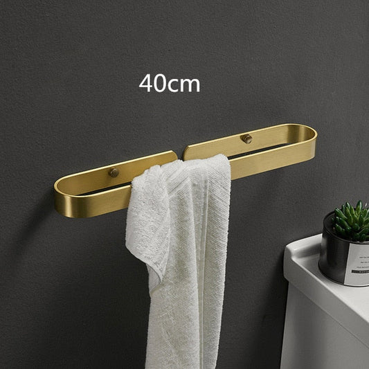 40cm wall mounted single pole bathroom towel holder