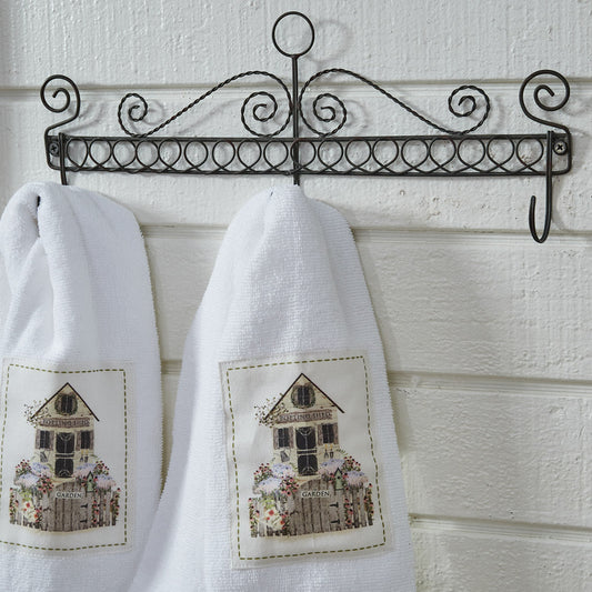 Black Scroll Wire Triple Hook