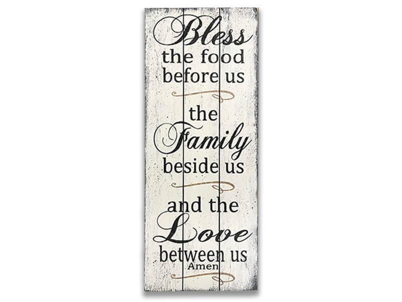 Bless The Food Before Us Wood Dining Room Decor