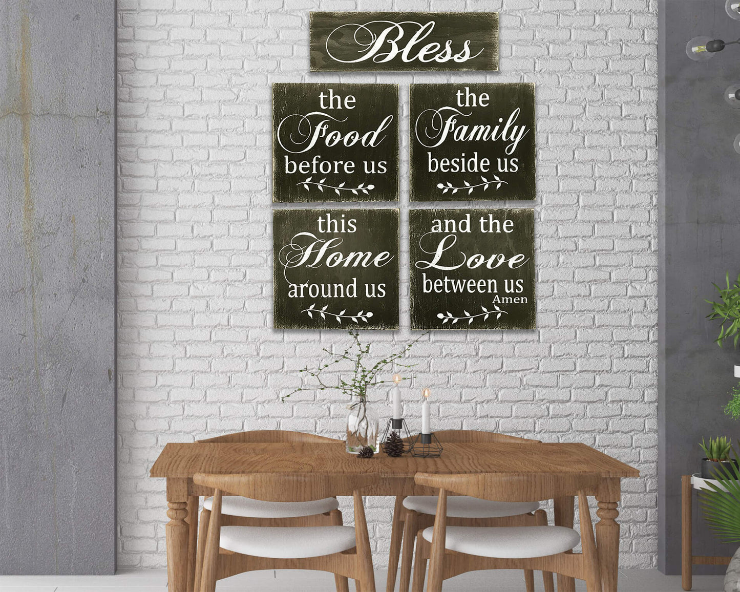 Bless The Food Before Us 5 pc. Wall Decor Set