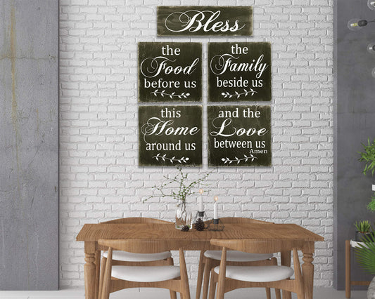 Bless The Food Before Us 5 pc. Wall Decor Set
