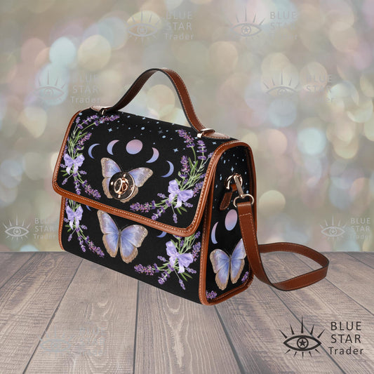 Purple Butterflies Cottagecore Purse