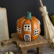 Ceramic Pumpkin House Lantern
