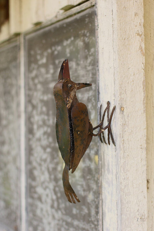 Rustic Metal Woodpecker