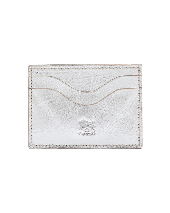Cowhide Card Case (Silver)
