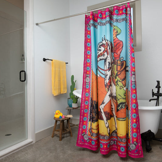 Fringe Shower Curtain - Ranger Pink
